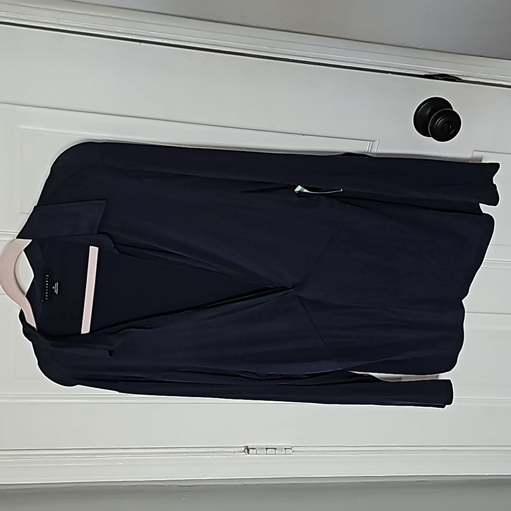 NWT Sanctuary Navy Blue Twist Front Shirt - Picture 2 of 4